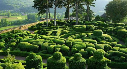 浪漫风情的法国Marqueyssac花园景观